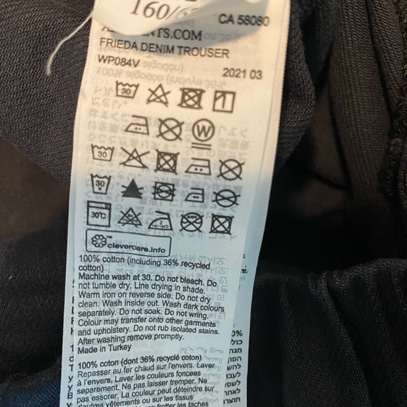 All Saints Freda Denim Black Straight Leg 90’s Cargo Trousers Size 2 - Picture 7 of 8